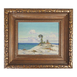 Vintage Charles Worden Bethell California Coastal Landscape Painting For Sale