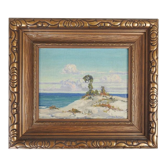 Vintage Charles Worden Bethell California Coastal Landscape Painting For Sale