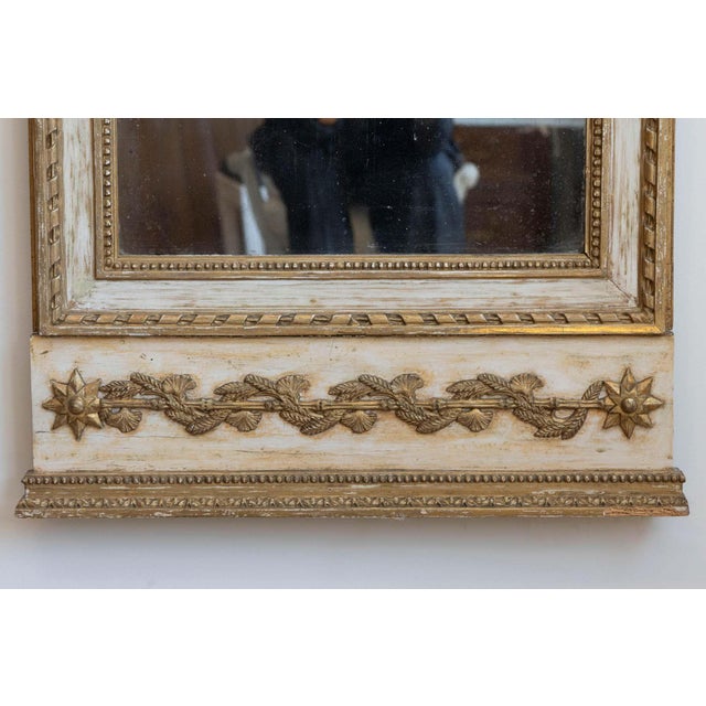 Late 18th Century Swedish Gustavian Period Trumeau Mirror with Swag and Roses For Sale - Image 4 of 7