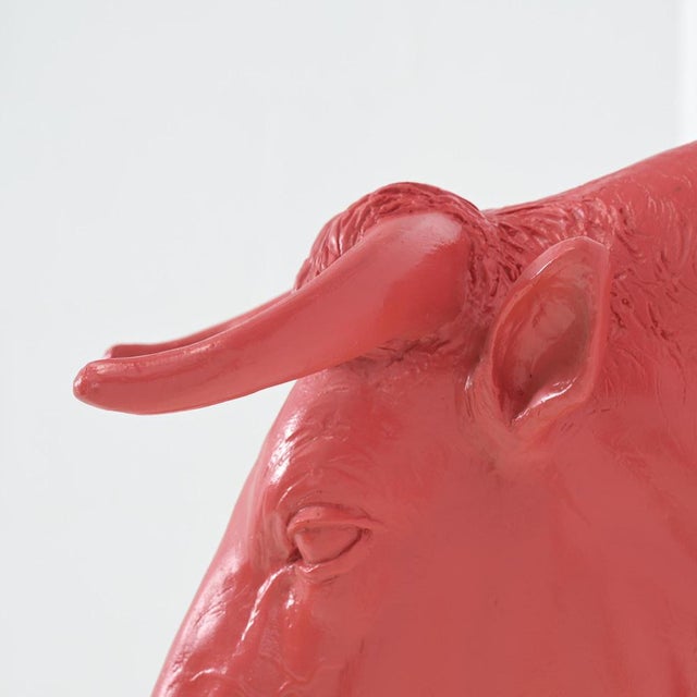 Textile Red Bull Seat by Weyers & Borms, 2019 For Sale - Image 7 of 18