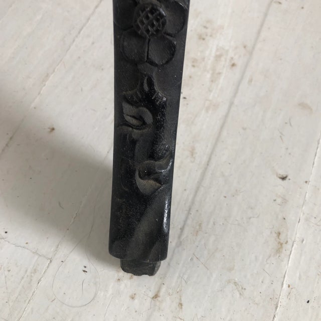 Early 20th Century Chinese Carved Marble Top Plant Stand For Sale - Image 9 of 11