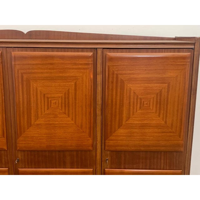 Container in Mahogany with Finely Inlaid Bosses by Paolo Buffa, 1950 For Sale - Image 6 of 14