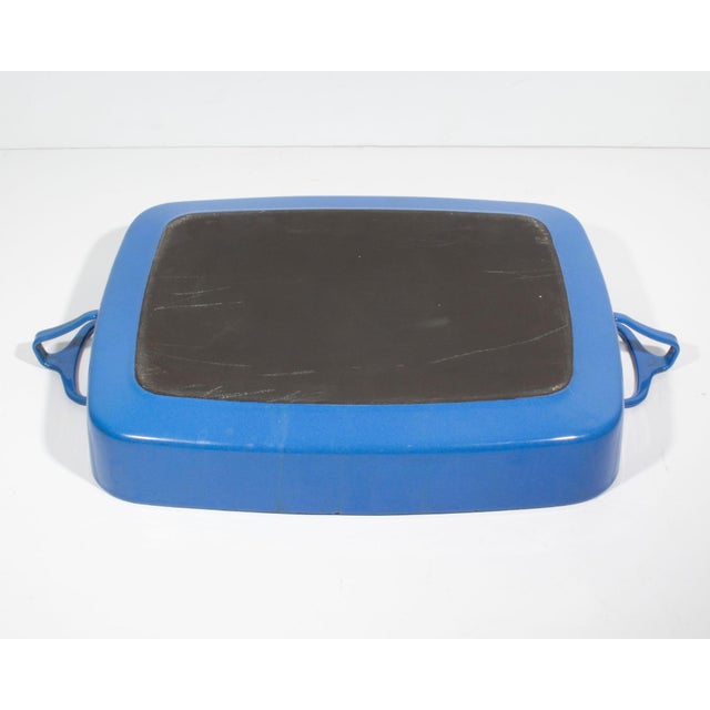 Metal Mid 20th Century Kobenstyle Blue Enamel Baking Dish Designed by Jens Quistgaard for Dansk For Sale - Image 7 of 8