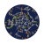 2020s Ouroboros Blue Vegan Leather Round Pebble Placemat, Set of 4 For Sale - Image 5 of 5