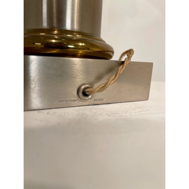 Metal Vintage Table Lamp Model Lotus by Maison Charles For Sale - Image 7 of 10