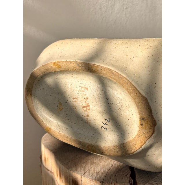 Cream Large Ceramic Vase from Gambone, 1960s For Sale - Image 8 of 10