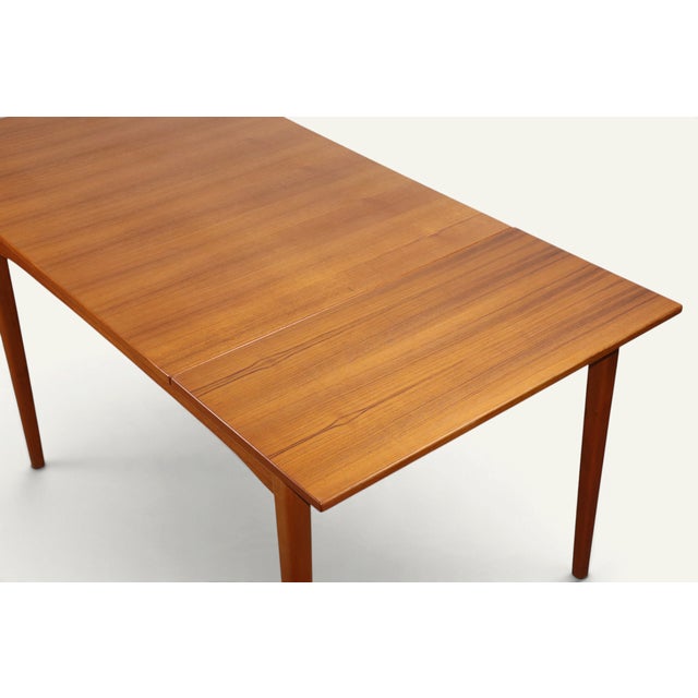 1960s Extendable Rectangular Teak Dining Table, 1960s For Sale - Image 5 of 18