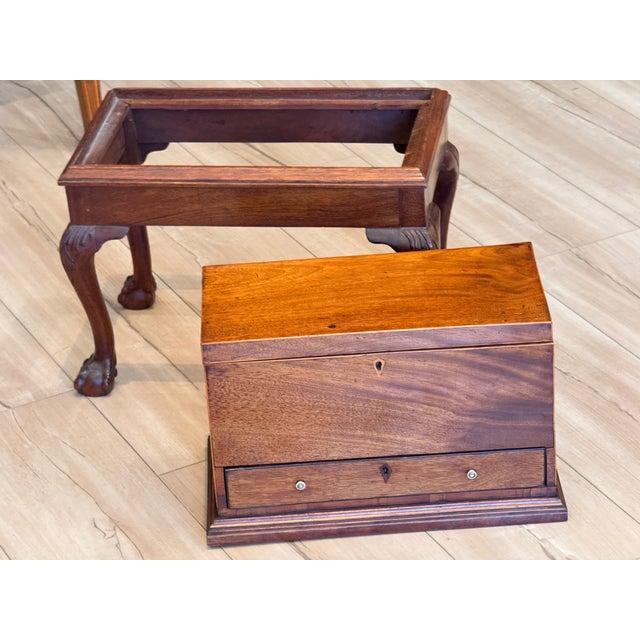 19th Century English George III Mahogany Diminutive Side Table For Sale - Image 9 of 11