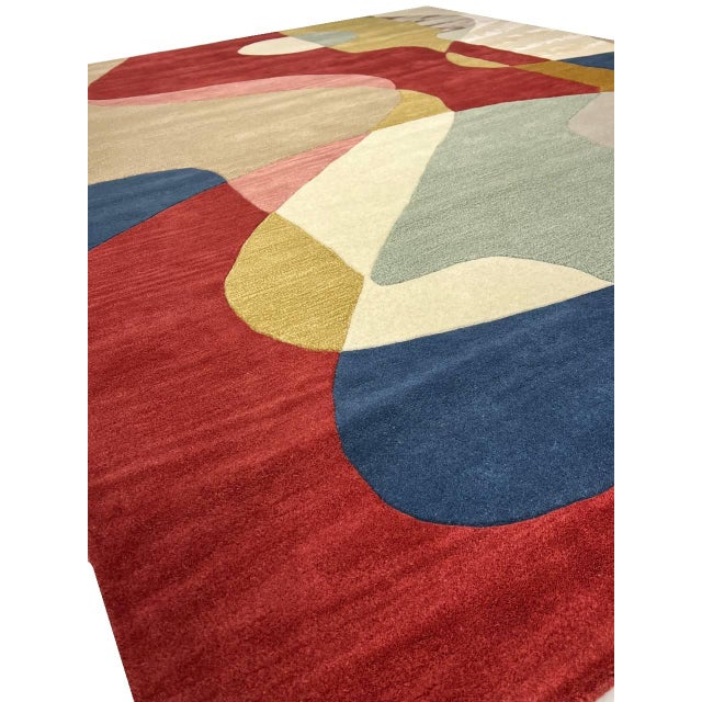 2020s Pasargad DC Fine Hand Tufted Abstract Rug For Sale - Image 5 of 5