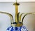 Blue Large Portuguese Regency Style Blue Glass Crowned Chandelier attributed to Marinha Grande, 1970s For Sale - Image 8 of 14