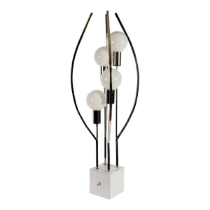 Mid Century Chrome Sculptural Lamp in the Style of Robert Sonneman