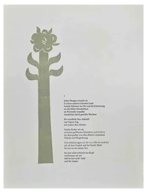 Jean Lurçat, The Tree with Poem, Lithograph, Mid-20th Century