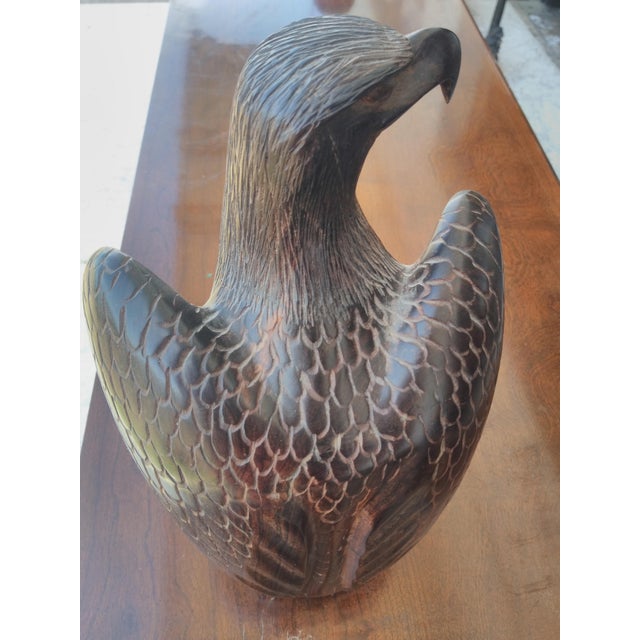 Carved Wooden Eagle For Sale In Houston - Image 6 of 7