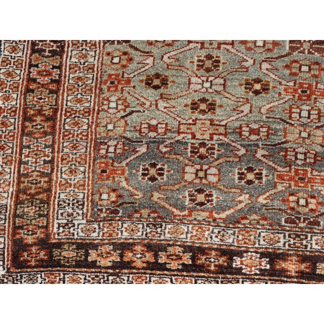 Antique Persian Kurdish Gallery Rug With Allover Geometric Design 5'1 X 10'6 For Sale In Atlanta - Image 6 of 15