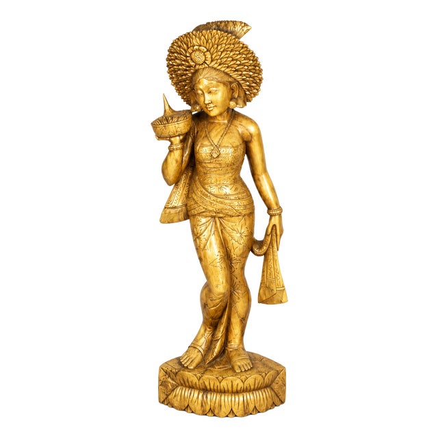 Mas Bali, Female Figure, 1900, Wood For Sale