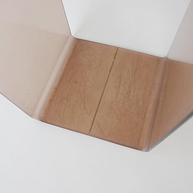 Vintage Acrylic Glass Side Table by Michel Dumas, 1970s For Sale - Image 14 of 18