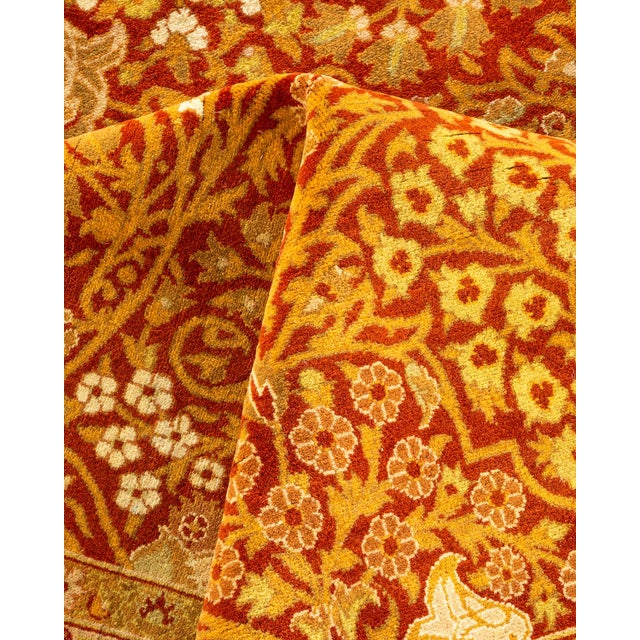 Textile Mogul, One-of-a-Kind Hand-Knotted Area Rug - Orange, 8' 2" x 10' 10" For Sale - Image 7 of 8