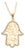 Spiral Design Hamsa Gold & Diamond Necklace For Sale