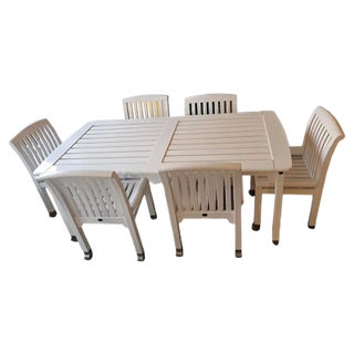 Swedish Wooden Eden Collection Dining Group by Kerstin Hörlin-Holmquist, 1970s, Set of 7 For Sale