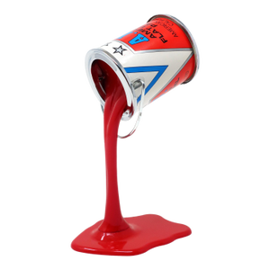 Vintage Red Pop Art Apc Pouring Paint Can Bank