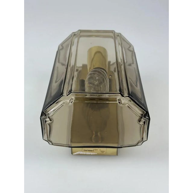 Metal Glass and Metal Wall Lamp from Glashütte Limburg, Germany, 1970s For Sale - Image 7 of 18