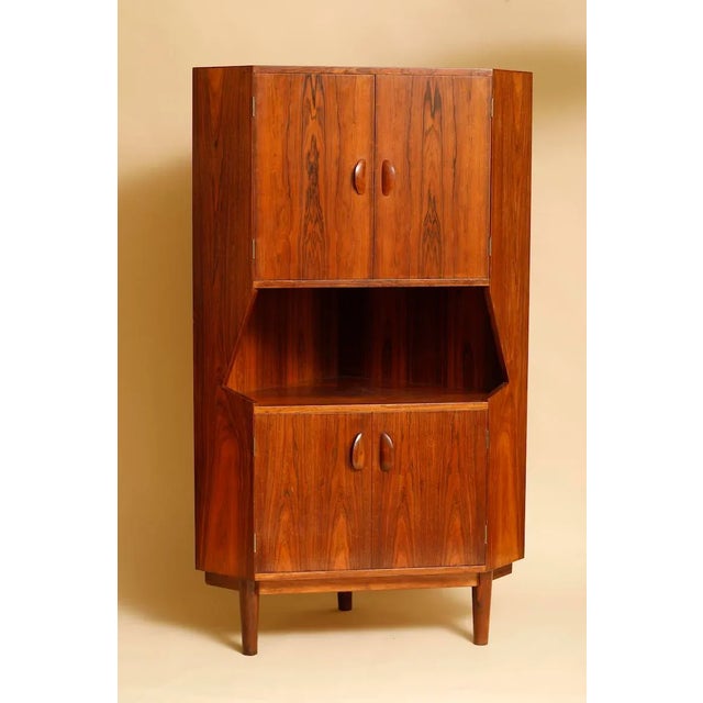 Danish Modern Teak Corner Bar Cabinet, 1960s For Sale - Image 6 of 6