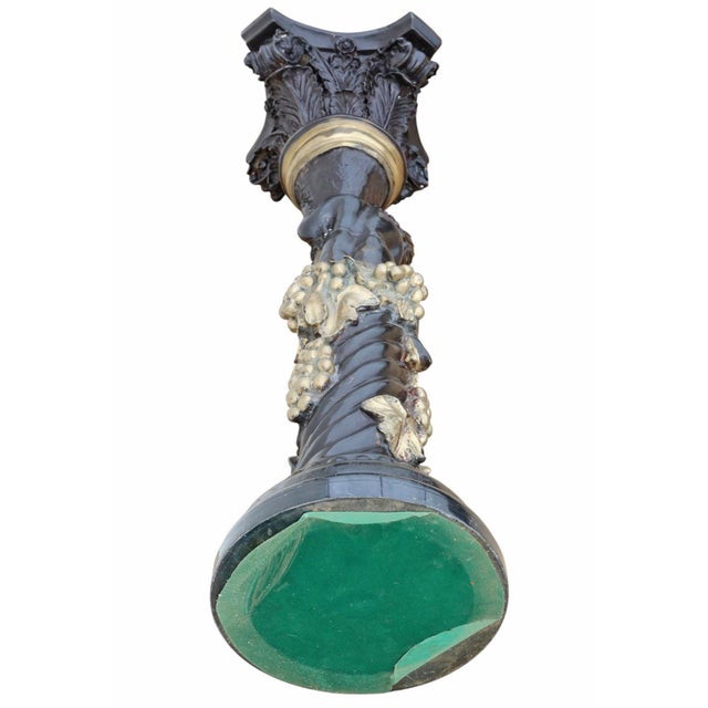 Large Antique French Mixed Metal Bronze Pedestal from A Moreau Paris, 1890s For Sale - Image 9 of 11