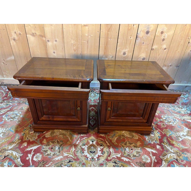 Louis Philippe Style Bedside Tables, Set of 2 For Sale - Image 5 of 12