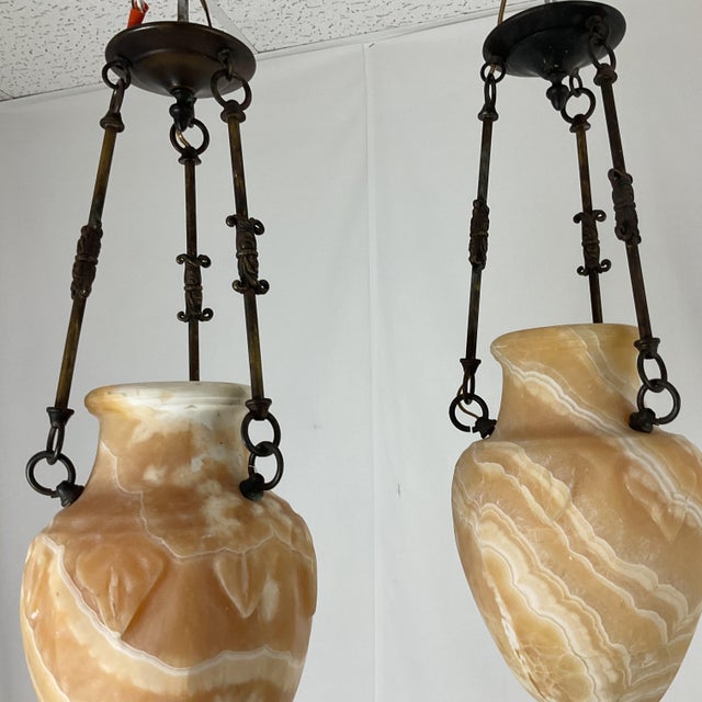 Antique Onyx Urn Lantern For Sale In West Palm - Image 6 of 9