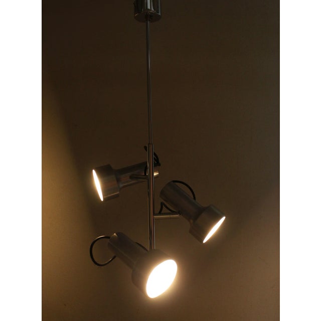 Silver Ceiling Light with 3 Aluminum Spots, 1960s For Sale - Image 8 of 10
