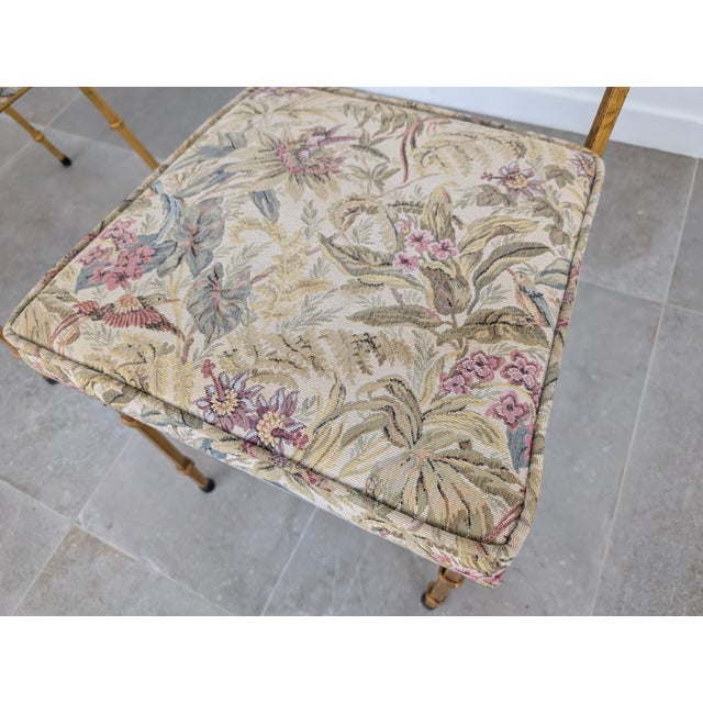 Gold Wrought Iron Chairs, 1980s, Set of 4 For Sale - Image 10 of 14