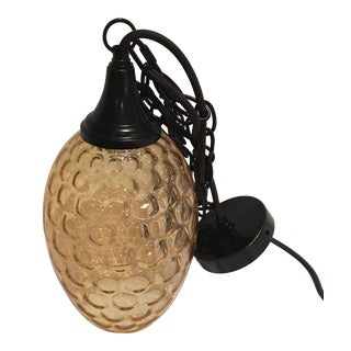 Mid-Century Modern Gold Swag Lamp For Sale