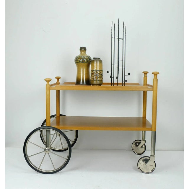 Mid-Century Walnut Trolley by Wilhelm Renz For Sale - Image 10 of 12