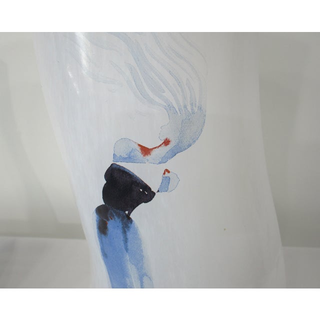 White 2 Kosta Boda " Cat Walk " Handblown Vases by Kjell Engman For Sale - Image 8 of 12