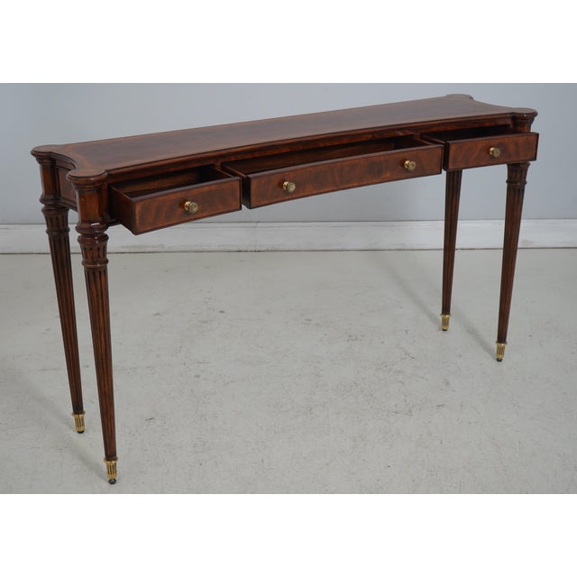 Traditional Theodore Alexander Georgian Style Mahogany Console Table For Sale - Image 3 of 18
