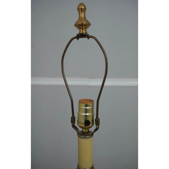 Ceramic Pair Stiffel Attributed Crackle Porcelain Table Lamps For Sale - Image 7 of 11