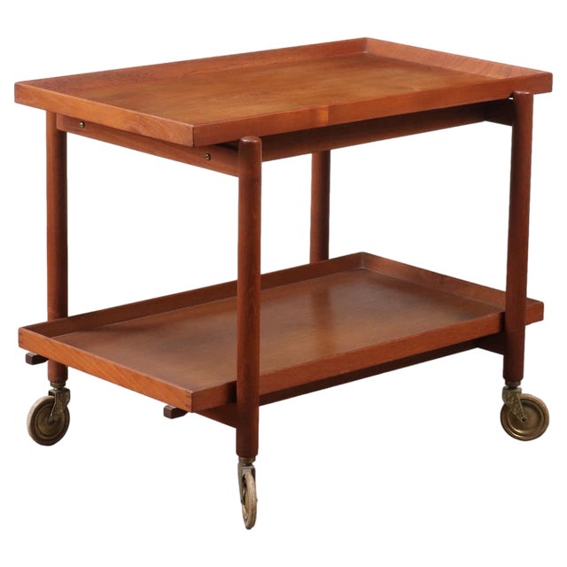 Vintage Kitchen Cart in Teak, 1960s For Sale