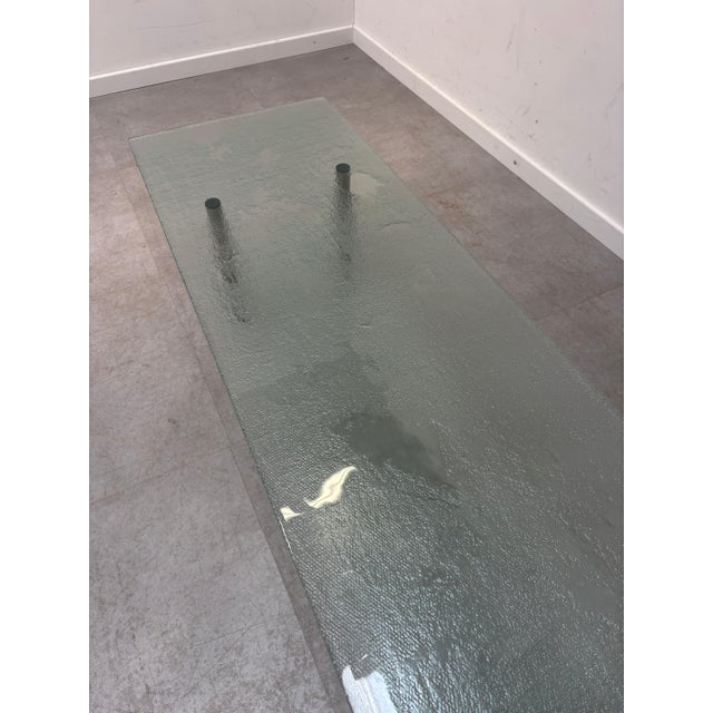 Vintage Glass TV Console For Sale - Image 4 of 6