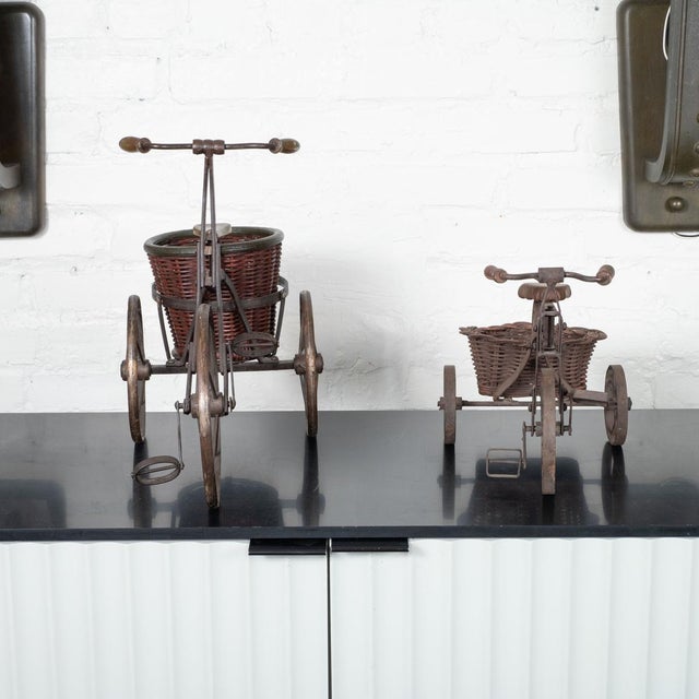 Vintage Iron Tricycle Sculptures - a Pair For Sale - Image 9 of 11