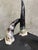 Animal Skin 1970s Steer Horn Bench Cowhide Seat Nailhead Western Ranch Longhorn Speckled 48in For Sale - Image 7 of 12