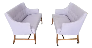 Finn Juhl Style Danish Modern Settees - A Pair