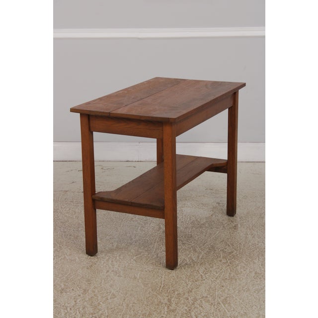 Stickley Antique Oak Library Table For Sale - Image 11 of 12