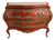 Shaped Red-Painted Commode with Marble Top For Sale