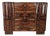 Art Deco Walnut Chest of Drawers with 4 Drawers and Brass Handles, 1940s For Sale