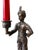 Bronze Vintage Maitland-Smith Attributed Bronze Turbaned Attendant Figural Candlesticks Manner of Tony Duquette – A Pair For Sale - Image 8 of 13