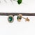 Emerald Stud Earrings w Natural Diamond Halo in Solid 14K Yellow Gold | OV 6x4mm For Sale - Image 4 of 4