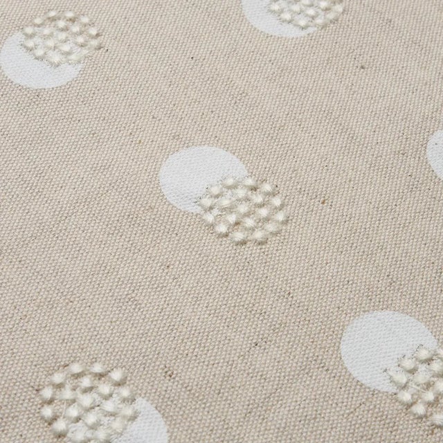 Schumacher Sample - Schumacher Taylor Embroidery Fabric in Ivory on Natural For Sale - Image 4 of 4