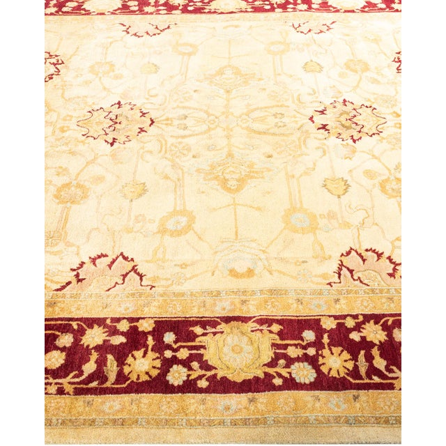 Solo Rugs Mogul, One-of-a-Kind Hand-Knotted Area Rug - Ivory, 6' 1" x 9' 1" For Sale - Image 4 of 8