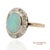 Contemporary 13k White and Yellow Gold Vintage Natural Diamond and Natural Opal Ring For Sale - Image 3 of 12