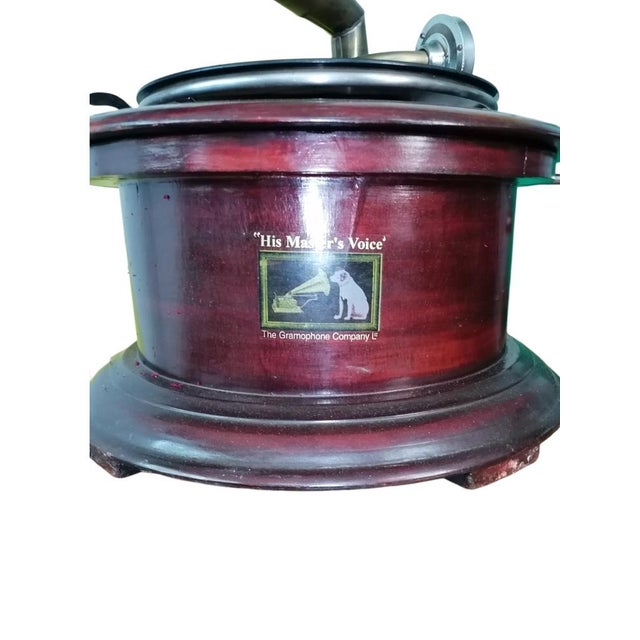 Gramophone in Round Shape La Voce Del Padrone For Sale - Image 3 of 6